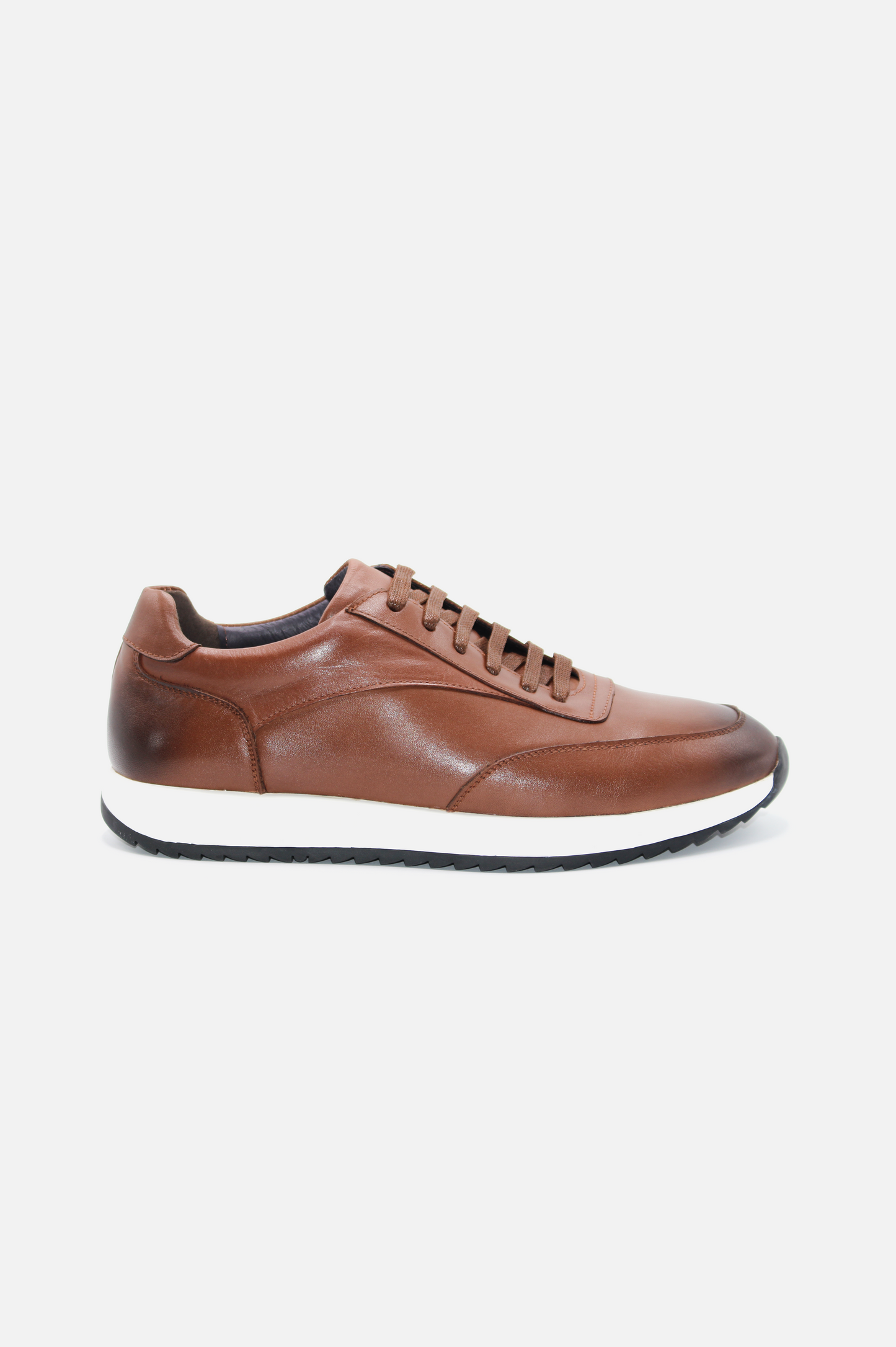 Brown Leather Casual Sneakers