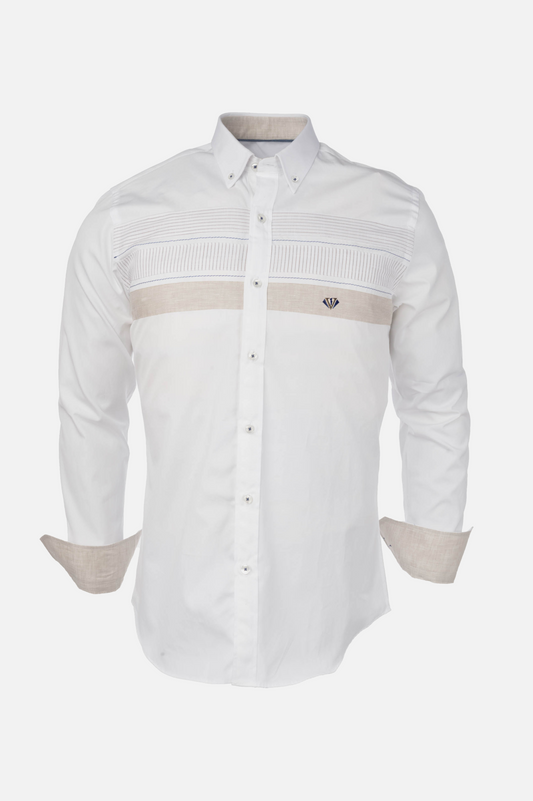 Contrast Pocket White Shirt