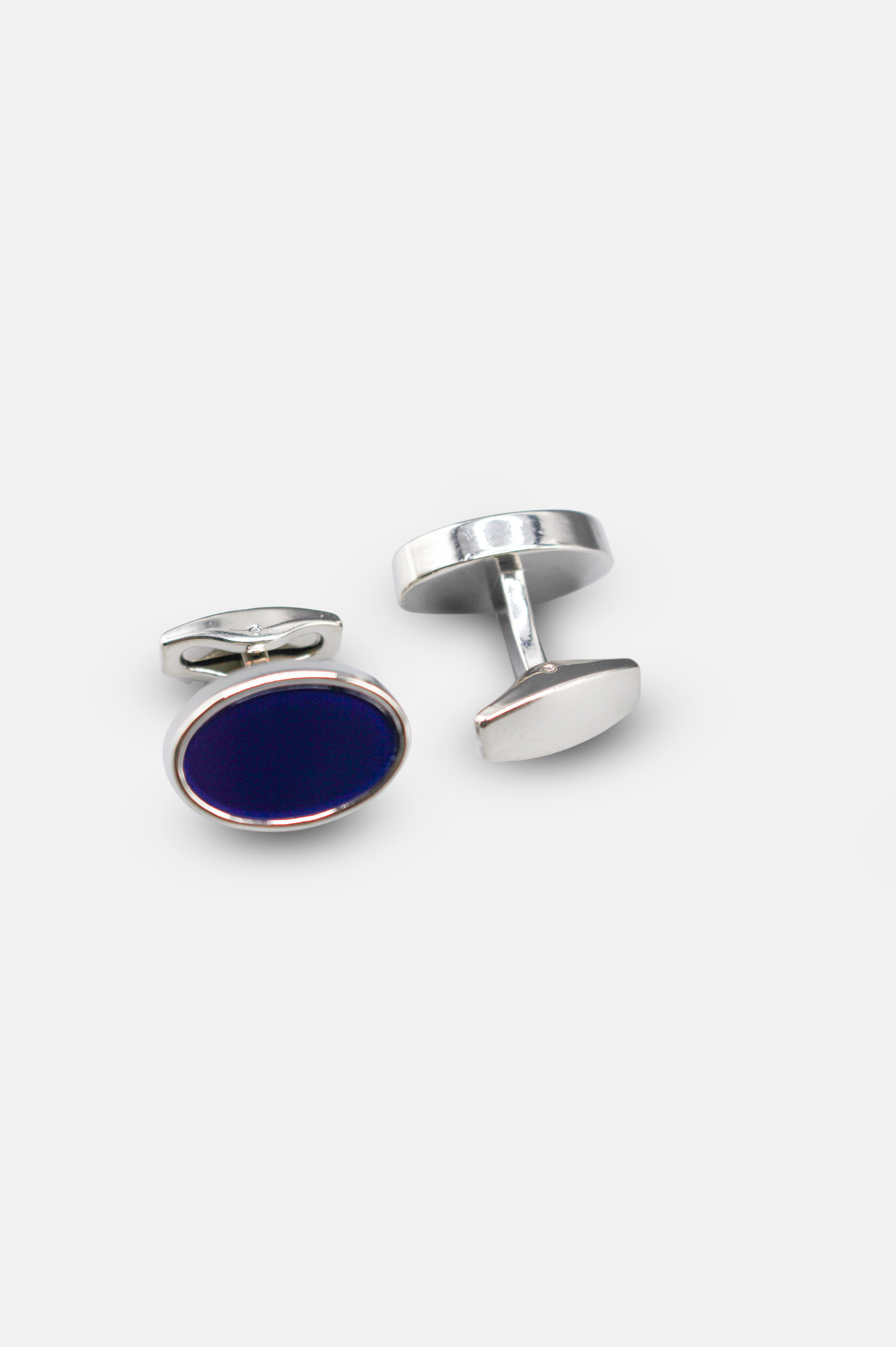 Oval Dark Blue Cufflinks