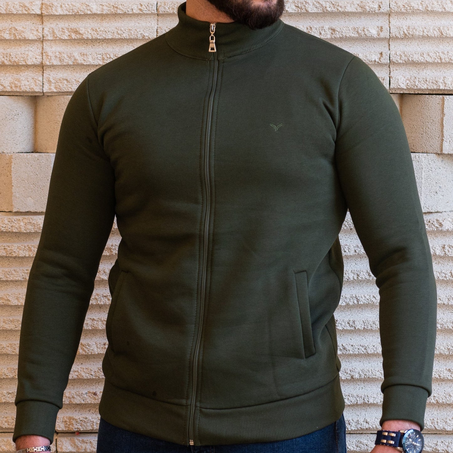 Full-Zip Mock Neck Jacket